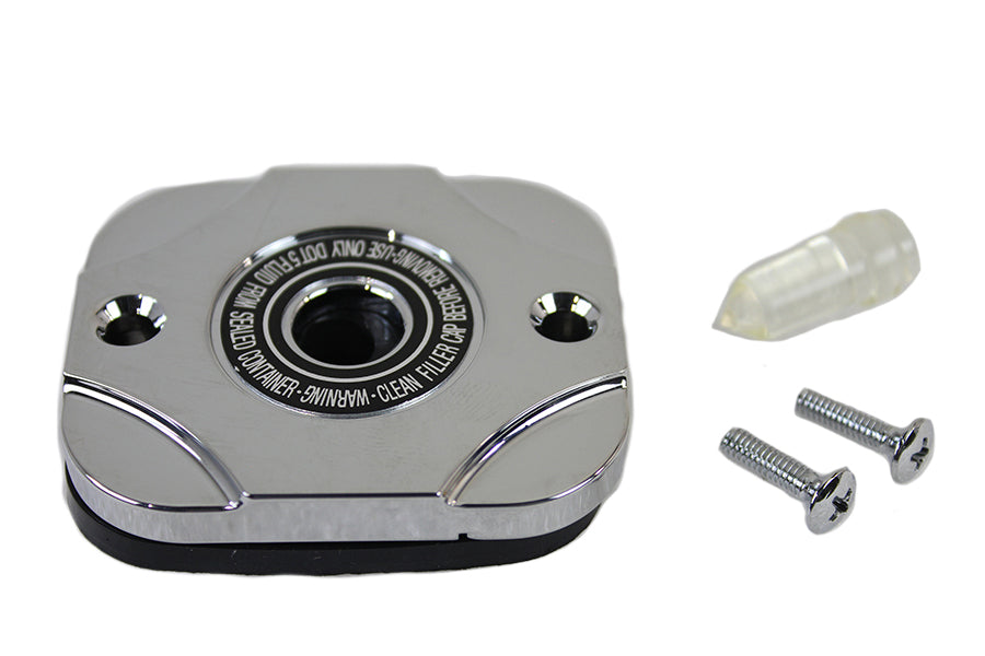 24-0604 - Handlebar Master Cylinder Cover Chrome by V-Twin