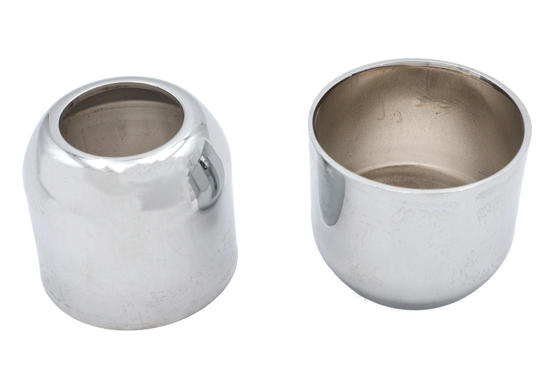 24-0606 - 41mm Fork Boot Cover Chrome Deuce Style by V-Twin