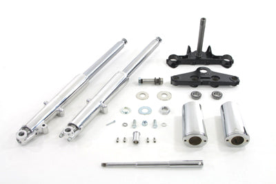 24-0756 - 41mm Chrome Fork Assembly with Polished Sliders by V-Twin