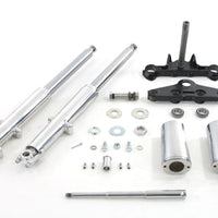 24-0756 - 41mm Chrome Fork Assembly with Polished Sliders by V-Twin
