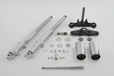 24-0756 - 41mm Chrome Fork Assembly with Polished Sliders by V-Twin