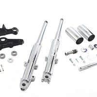 24-0757 - 41mm Chrome Fork Assembly with Chrome Sliders by V-Twin