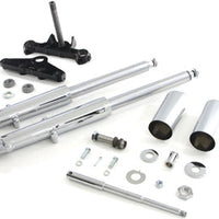 24-0757 - 41mm Chrome Fork Assembly with Chrome Sliders by V-Twin
