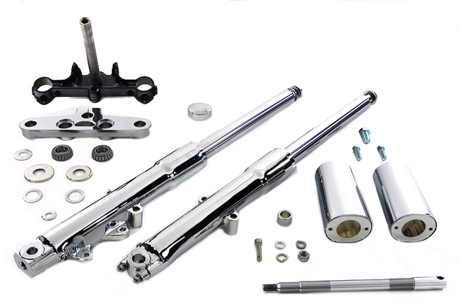 24-0766 - 41mm Fork Assembly with Chrome Sliders by V-Twin