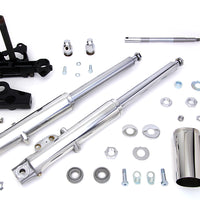 24-0790 - 41mm Adjustable Fork Tube Assembly with Polished Sliders by V-Twin