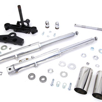 24-0790 - 41mm Adjustable Fork Tube Assembly with Polished Sliders by V-Twin