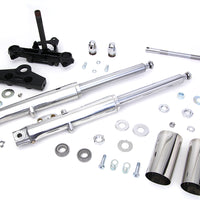 24-0790 - 41mm Adjustable Fork Tube Assembly with Polished Sliders by V-Twin