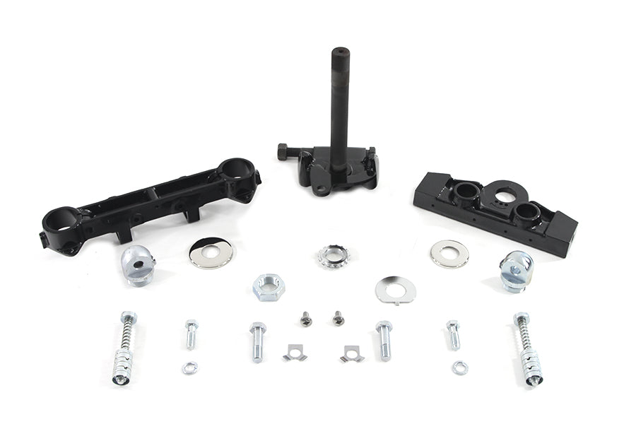 24-0797 - Black Adjustable Triple Tree Set by V-Twin