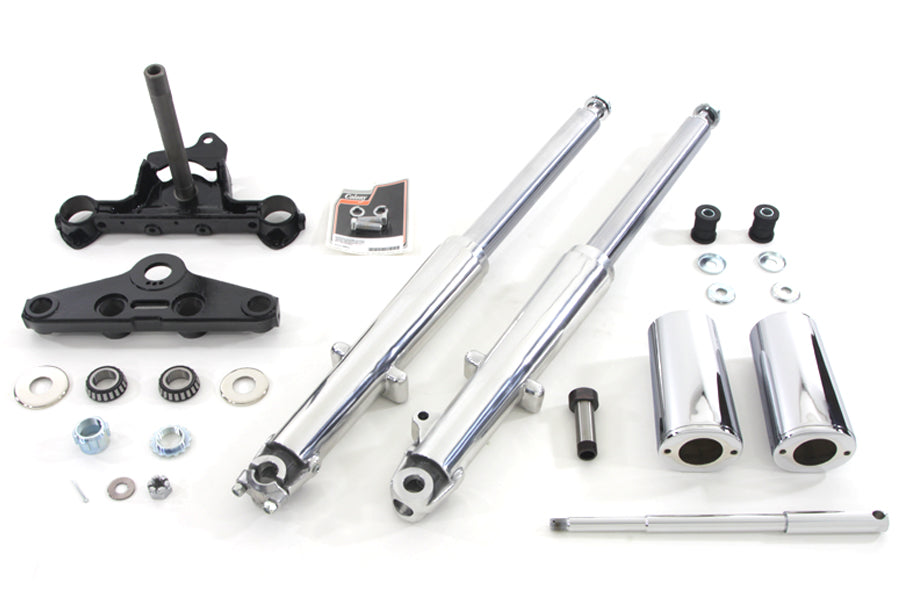 24-0880 - Fork Assembly with Polished Sliders Right Side Drum Brake by V-Twin