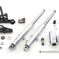 24-0880 - Fork Assembly with Polished Sliders Right Side Drum Brake by V-Twin