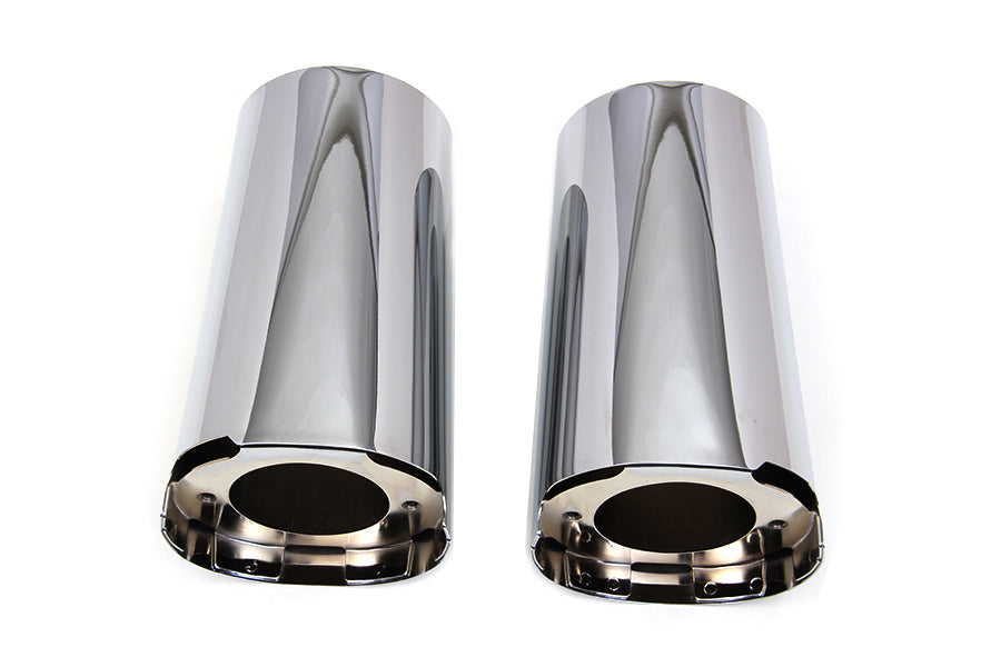 24-1047 - Chrome Fork Slider Cover Set by V-Twin