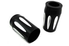 24-1180 - Black Fork Slider Cover Set by V-Twin