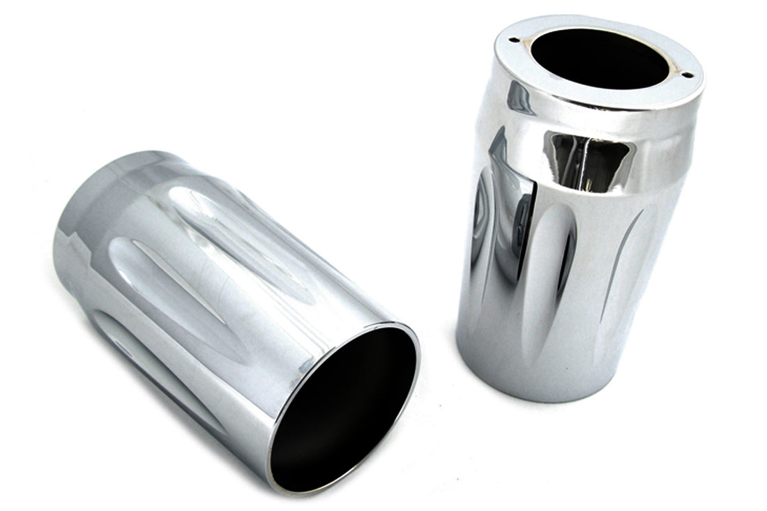 24-1182 - Chrome Fork Slider Cover Set by V-Twin