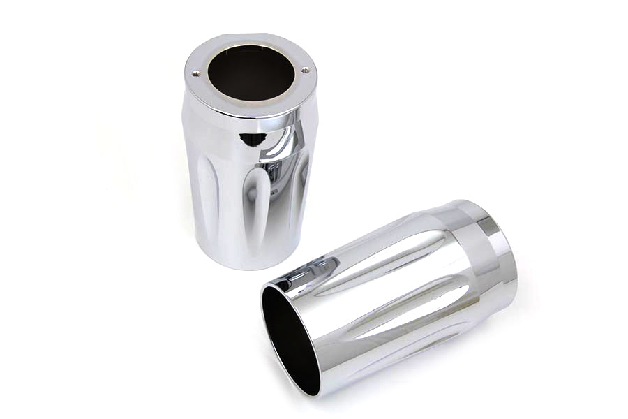 24-1192 - Chrome Fork Slider Cover Set by V-Twin