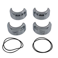 24-1213 - 49mm Fork Boot Cover Set Chrome by V-Twin