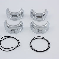24-1213 - 49mm Fork Boot Cover Set Chrome by V-Twin