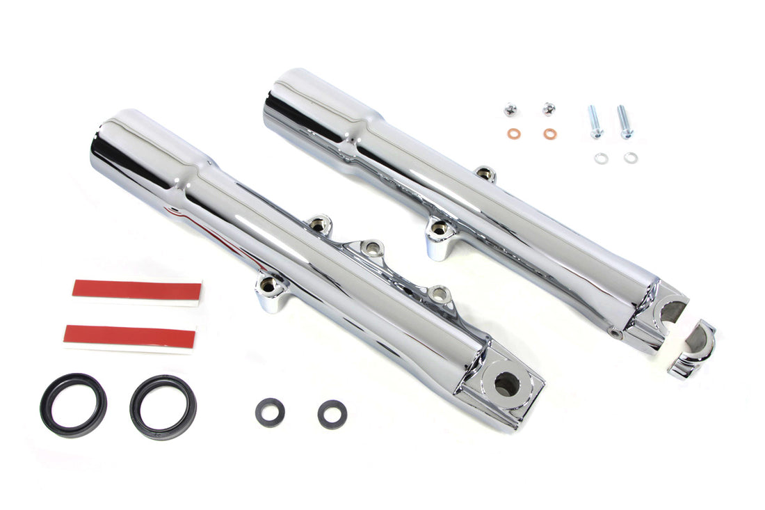 24-1215 - 41mm Chrome Fork Slider Set by V-Twin