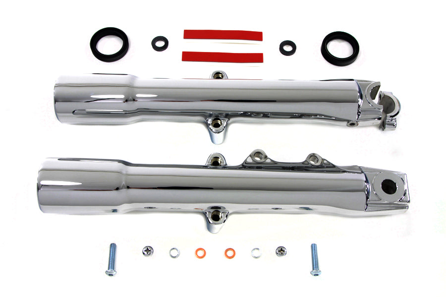 24-1215 - 41mm Chrome Fork Slider Set by V-Twin