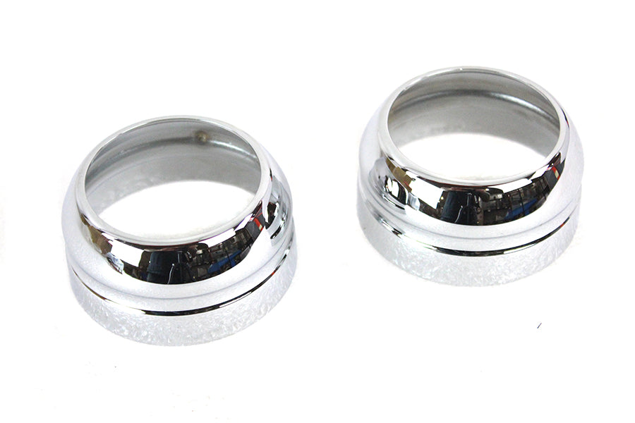 24-1218 - 49mm Fork Boot Cover Set Chrome by V-Twin