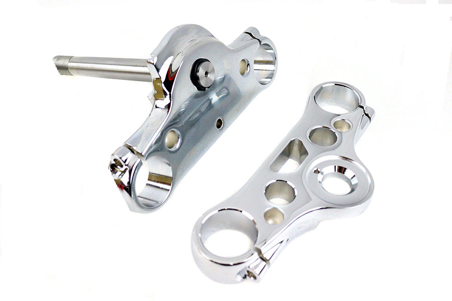 24-1332 - FXD 49mm Triple Tree Set Chrome by V-Twin