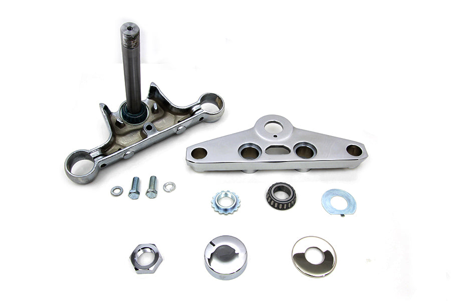 24-1335 - Replica Forged Steel Triple Tree Set Chrome by Motorshop