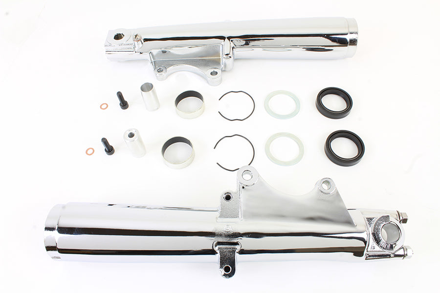 24-1369 - 41mm Chrome Fork Slider Set by V-Twin