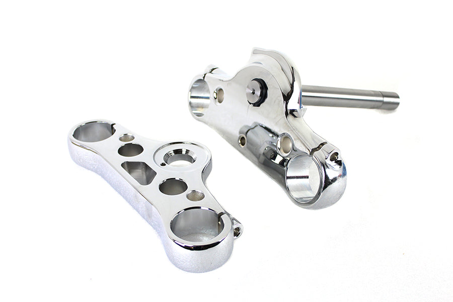 24-1432 - FXDWG 49mm Triple Tree Set Chrome by V-Twin