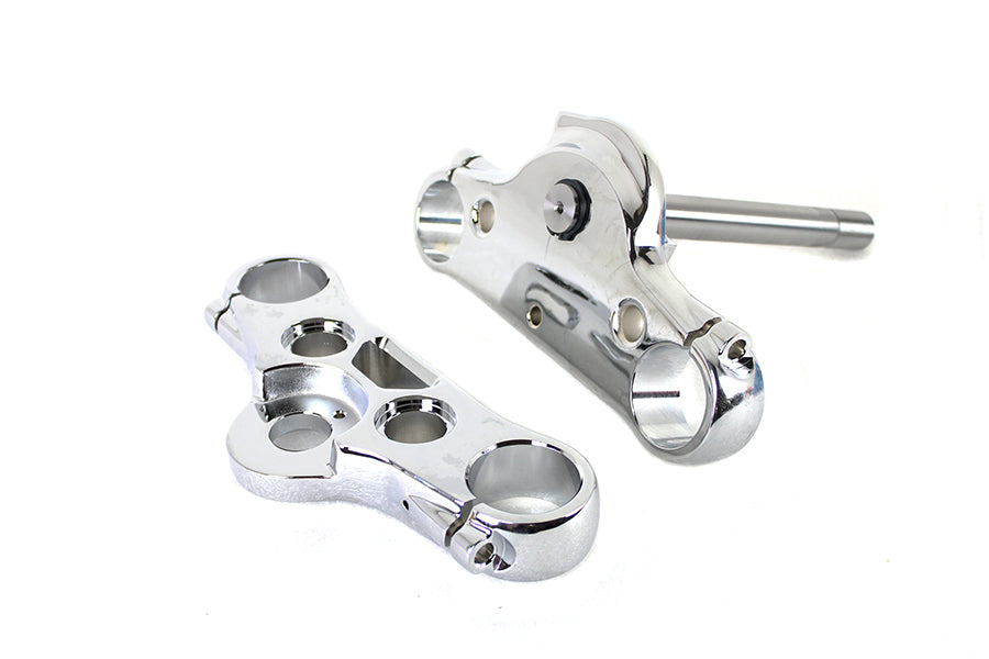 24-1432 - FXDWG 49mm Triple Tree Set Chrome by V-Twin