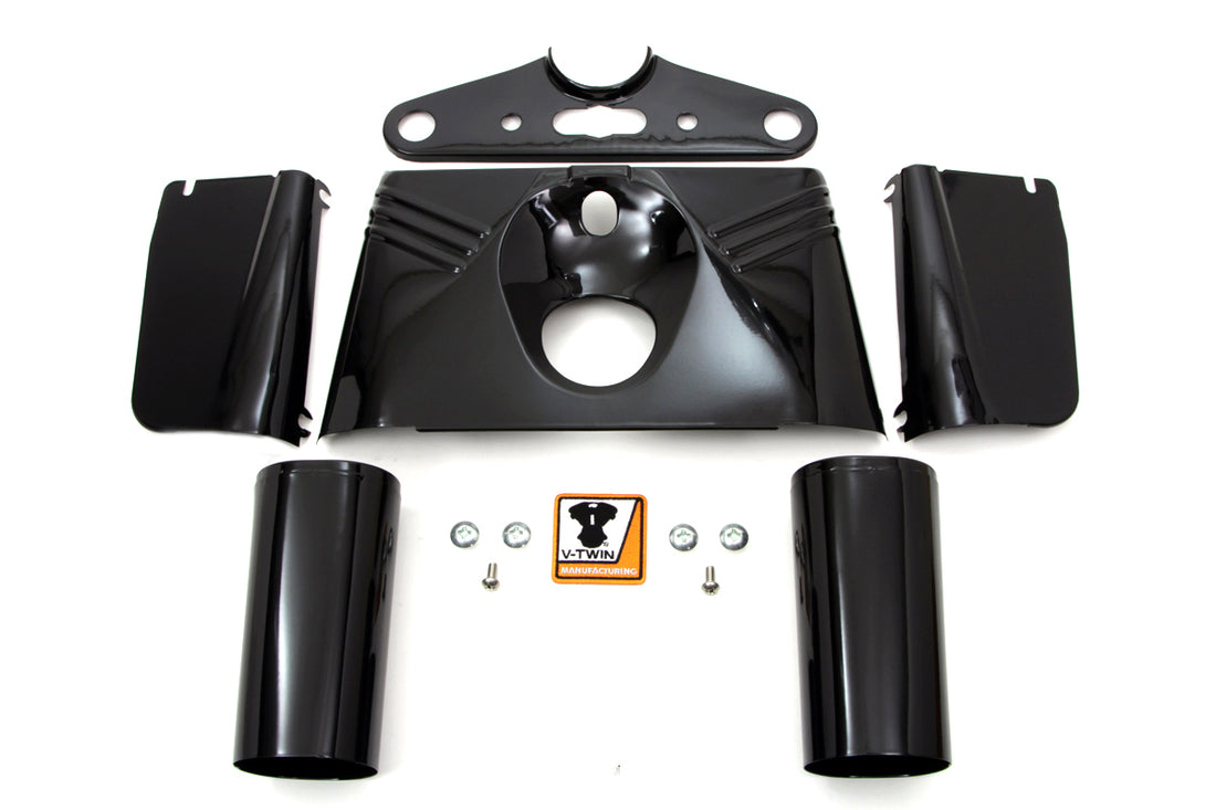 24-1464 - Black Fork Cover Kit by V-Twin