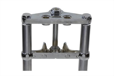 24-1527 - Fork Assembly with Chrome Sliders 4  Over Stock by V-Twin