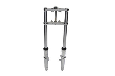 24-1528 - Fork Assembly with Chrome Sliders 6 inch Over Stock by V-Twin