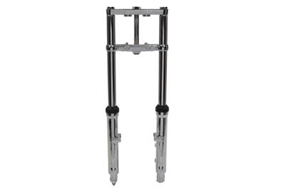 24-1534 - Fork Assembly with Chrome Sliders 4 inch Over Stock by V-Twin