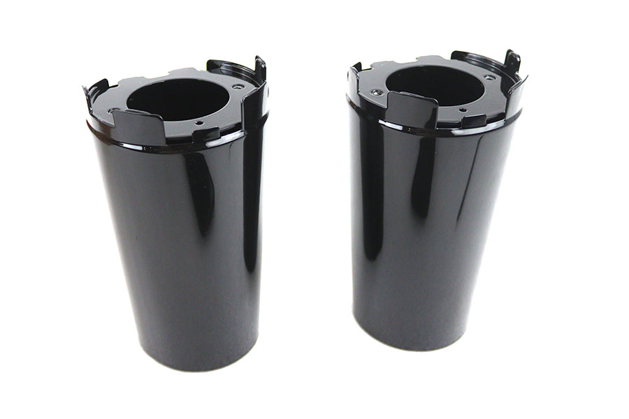 24-1673 - Upper Fork Slider Cover Set Gloss Black by V-Twin