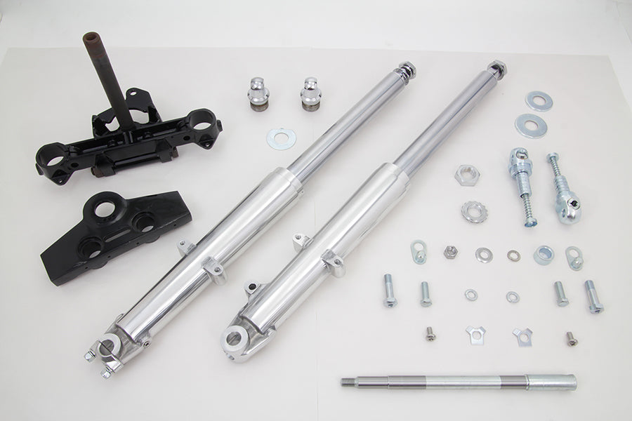 24-1865 - 41mm Adjustable Fork Assembly with Polished Sliders by V-Twin