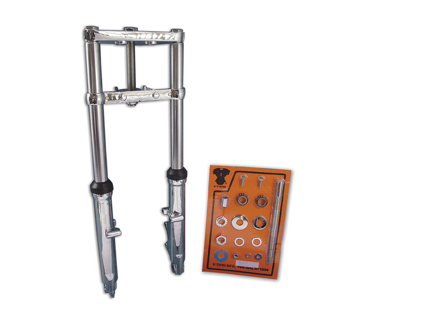 24-2004 - Fork Assembly with Chrome Sliders by V-Twin