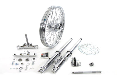 24-2018 - 41mm Front Fork Wheel Assembly with Chrome Sliders by V-Twin