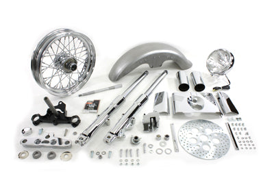 24-2020 - Fork Assembly with Chrome Sliders by V-Twin