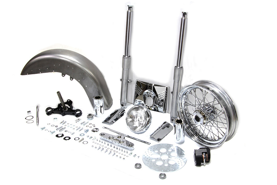 24-2021 - Fork Assembly with Polished Sliders by V-Twin