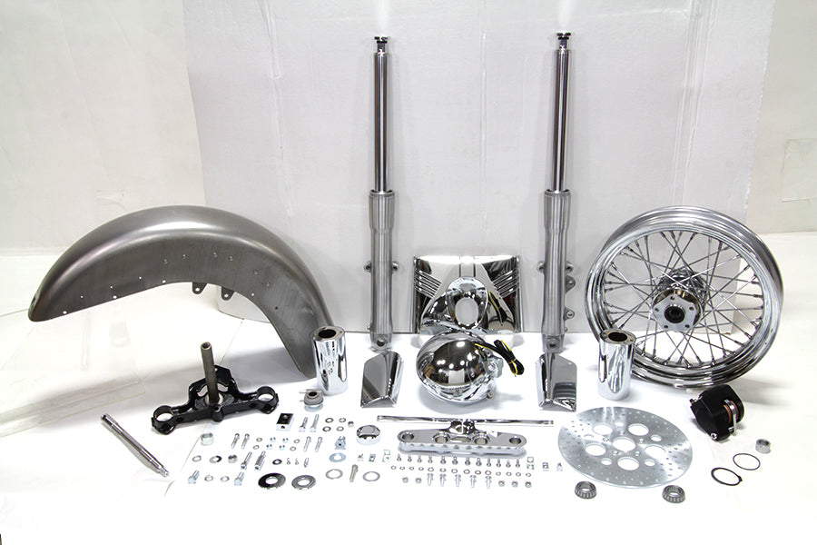 24-2021 - Fork Assembly with Polished Sliders by V-Twin