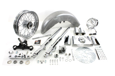 24-2022 - Fork Assembly with Chrome Sliders by V-Twin