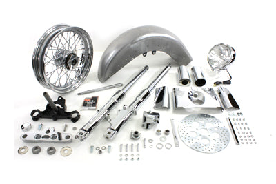 24-2022 - Fork Assembly with Chrome Sliders by V-Twin