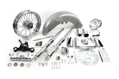 24-2022 - Fork Assembly with Chrome Sliders by V-Twin