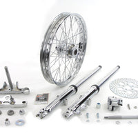 24-2023 - 41mm Fork Assembly with Chrome Sliders 21  Wheel by V-Twin