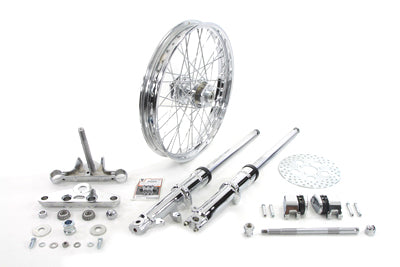 24-2024 - 41mm Fork Assembly with Chrome Sliders 21  Wheel by V-Twin