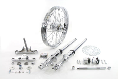 24-2024 - 41mm Fork Assembly with Chrome Sliders 21  Wheel by V-Twin