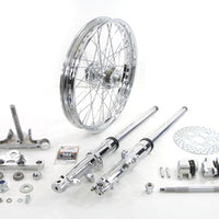 24-2024 - 41mm Fork Assembly with Chrome Sliders 21  Wheel by V-Twin