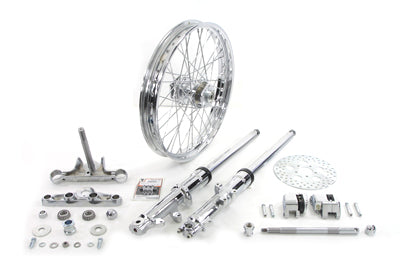 24-2024 - 41mm Fork Assembly with Chrome Sliders 21  Wheel by V-Twin