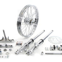 24-2024 - 41mm Fork Assembly with Chrome Sliders 21  Wheel by V-Twin