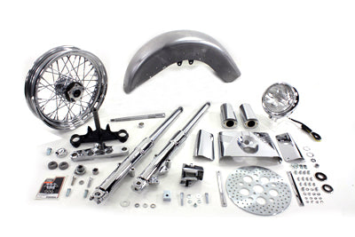 24-2035 - 41mm Fork Assembly with Chrome Sliders 16  Wheel by V-Twin