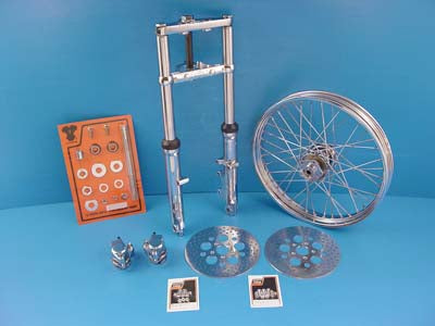 24-2039 - Fork Assembly with Chrome Sliders 21  Wheel by V-Twin